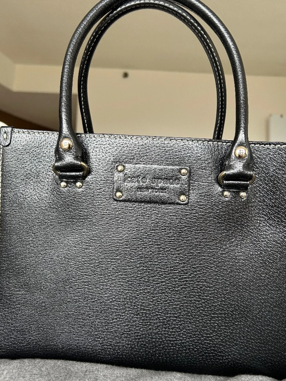 Kate Spade Wellesley Quinn Satchel – Black Pebbled Leather | Excellent Condition